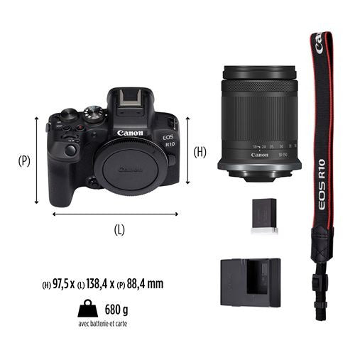 Canon EOS R10 + RF-S 18-150mm f/3.5-6.3 IS STM Hybrid Camera