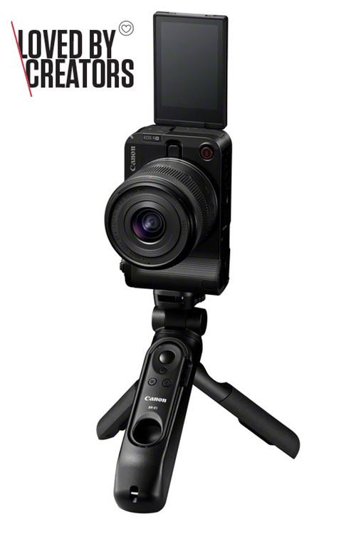 Canon EOS R50 Mirrorless Camera (Black) + RF-S 14-30mm Lens for EOS R System + HG-100TBR Tripod Grip + DM-E100 Microphone + 128GB SD Card