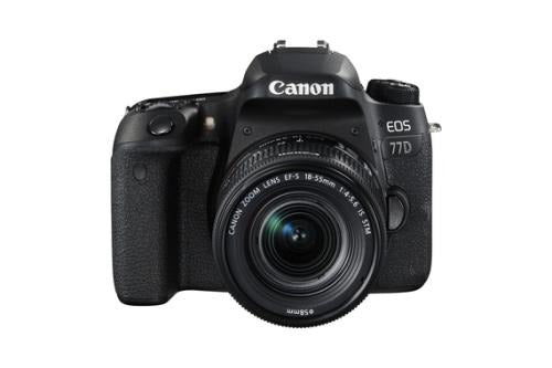 Canon EOS 77D - Digital Camera - DSLR - 24.2 MP - APS-C - 1080p / 60 fps - 3x optical zoom EF-S 18-55mm IS STM lens - Wi-Fi, NFC, Bluetooth