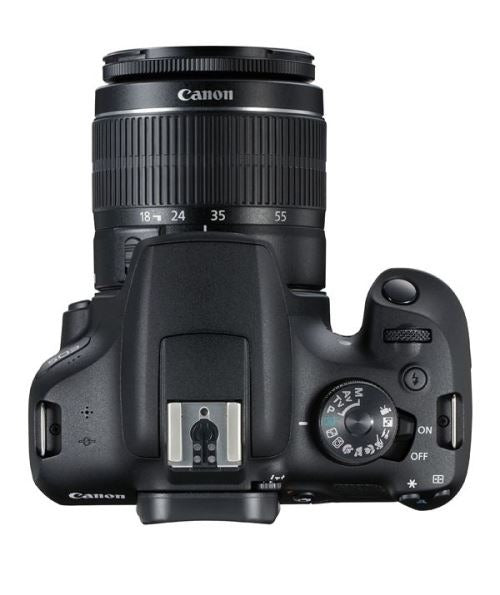 Canon EOS 2000D Black SLR + EF-S 18-55 mm f/3.5-5.6 IS II Lens