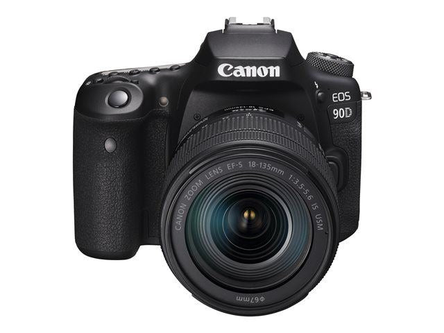 Canon EOS 90D - Digital Camera - DSLR - 32.5 MP - 4K / 30 fps - 7.5x optical zoom (EF-S 18-135mm IS USM lens) - Wi-Fi, Bluetooth